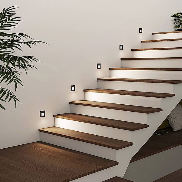 Arcchio LED-Einbaulampe Vexi, 7,8 cm x 7,8 cm, schwarz, CCT günstig online kaufen
