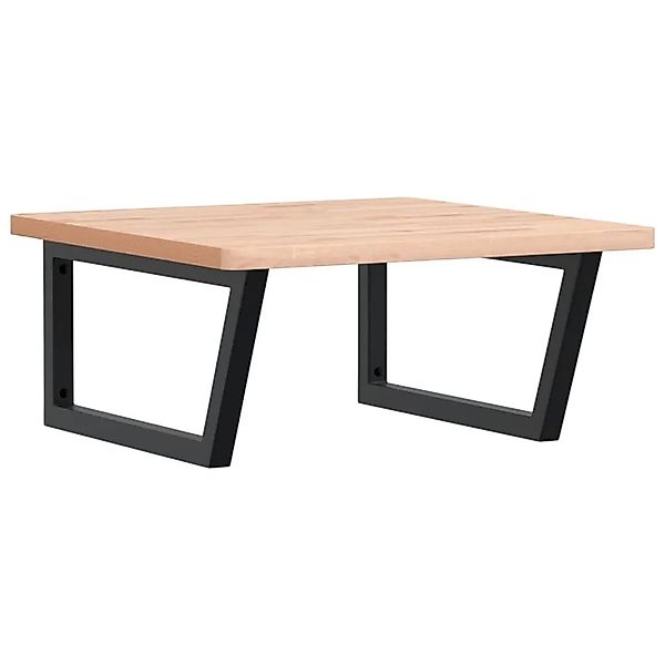 vidaXL Waschbeckenregal Wandmontage Stahl und Massivholz Buche 3302503 günstig online kaufen