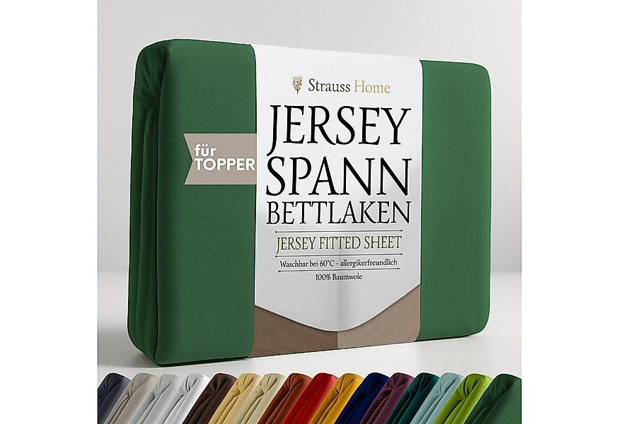 Strauss Home Spannbettlaken Premium Topper Spannbettlaken 150GSM für Matrat günstig online kaufen