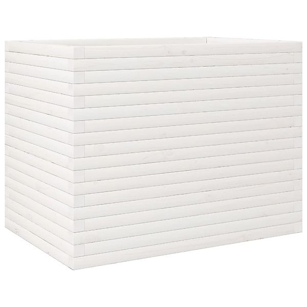vidaXL Pflanzkübel Weiß 90x60x68,5 cm Massivholz Kiefer 3282500 günstig online kaufen
