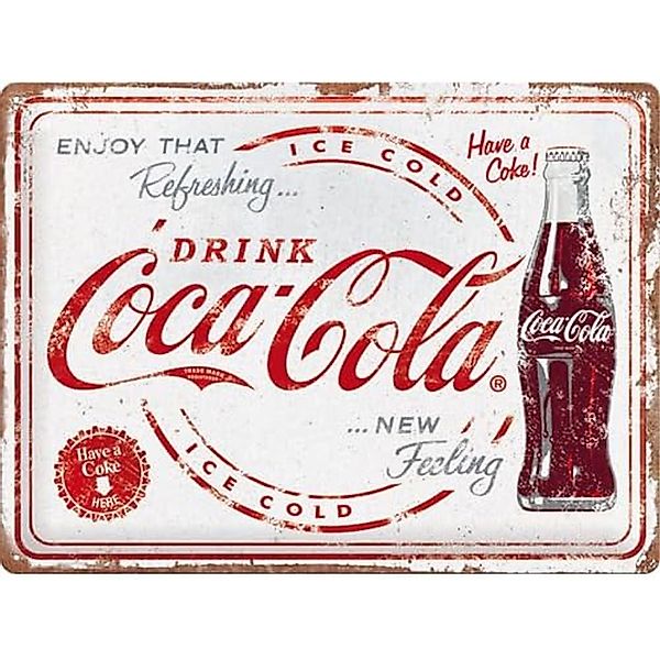 Nostalgic-Art Blechschild 30 x 40 cm - Coca-Cola - Refreshing New Feeling günstig online kaufen