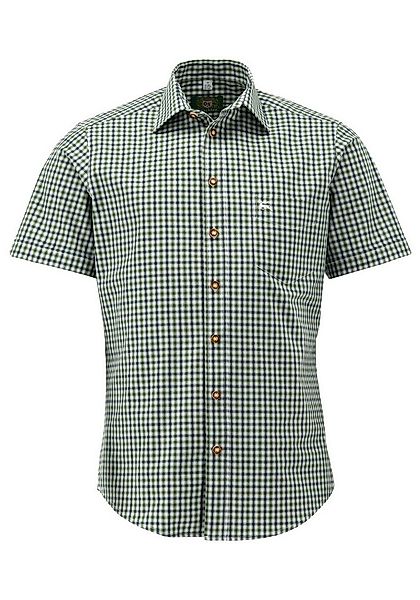 OS Trachten Trachtenhemd Ipuve Kurzarmhemd mit Hirsch-Stickerei auf der Bru günstig online kaufen