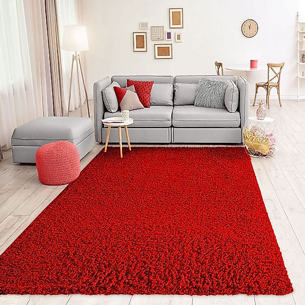 Vimoda Teppich Shaggy, Hochflor-Teppich Wohnzimmer in günstig online kaufen