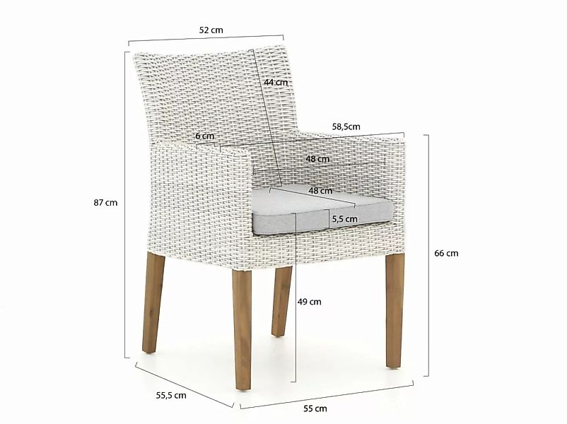Intenso Lesa/ROUGH-S 90 cm Gartenmöbel-Set 5-teilig günstig online kaufen