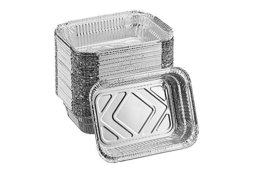 relaxdays Tropfschale Aluschalen Grill 50er Set günstig online kaufen