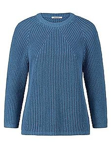 Rundhals-Pullover Peter Hahn blau günstig online kaufen