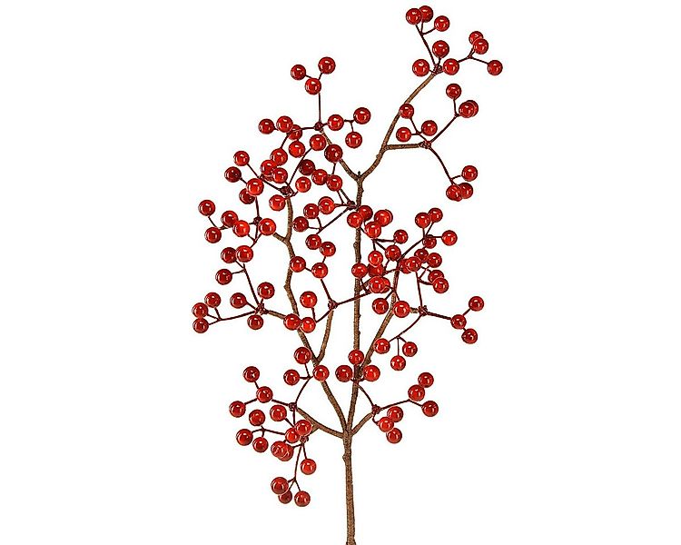 Winterliche Kunstpflanze Beerenzweig Künstlich Rot 50cm Deko Weihnachtszaub günstig online kaufen
