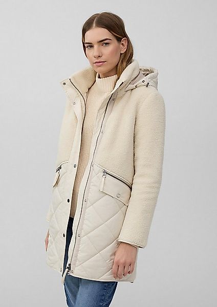 s.Oliver Funktionsmantel Outdoor-Mantel Kurzer Teddymantel im Fabricmix günstig online kaufen