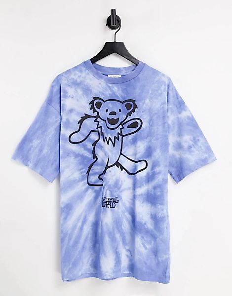 Topshop – Grateful Dead – Oversize-T-Shirt in Blau günstig online kaufen