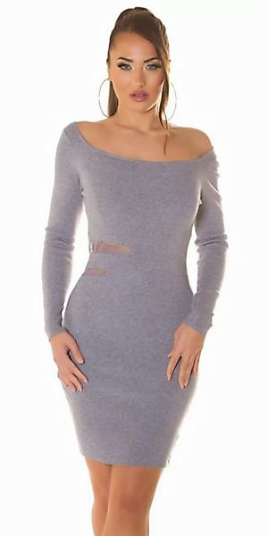 Koucla Strickkleid langarm, Feinstrick-Kleid unifarben Abendkleid günstig online kaufen