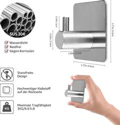 Blusmart Handtuchhaken 4 Stück Handtuchhalter Wandhaken günstig online kaufen