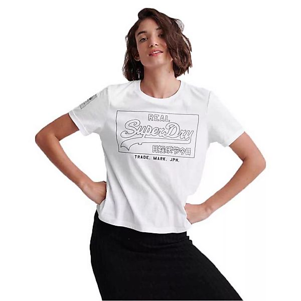 Superdry Vintage Logo Outline Pop Kurzarm T-shirt M Optic günstig online kaufen
