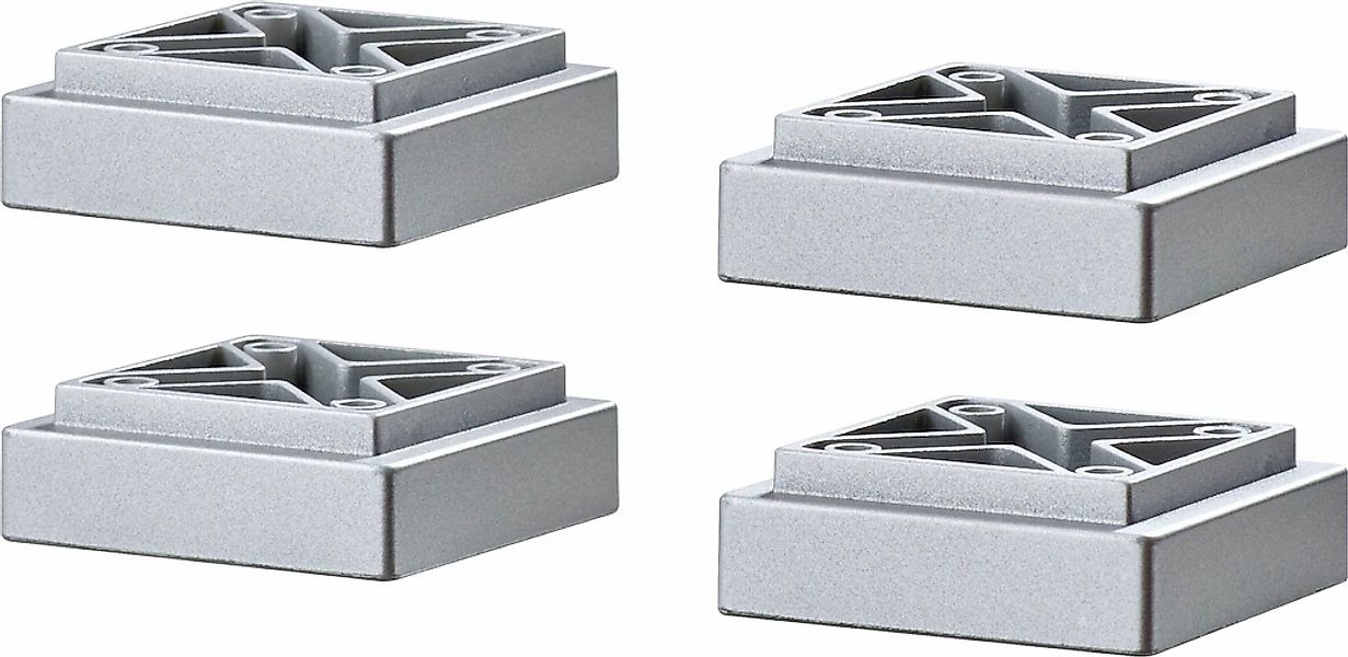 Saphir Möbelfuß "Quickset Fuß-Set, 4er Set Sockelfüße, Silber matt, 2 cm ho günstig online kaufen