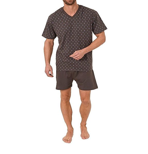 Normann Pyjama Herren Shorty Schlafanzug kurzarm mit V-Hals – 181 001 günstig online kaufen