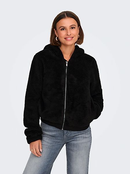 ONLY Kapuzenplüschjacke "ONLNEWANNA CONTACT SHERPA JKT OTW NOOS" mit Kapuze günstig online kaufen