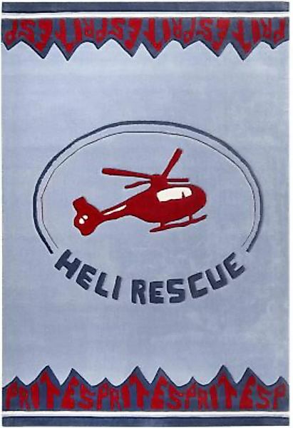 ESPRIT - Kinderteppich -  Heli Rescue - 10mm - pflegeleicht blau Gr. 120 x günstig online kaufen
