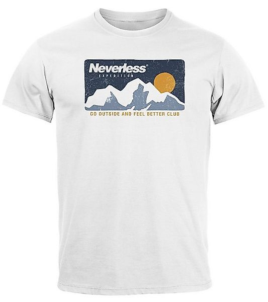 Neverless Print-Shirt Herren T-Shirt Berge Wandern Berg-Grafik Vintage Retr günstig online kaufen