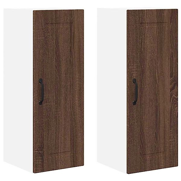 vidaXL Küchenwandschrank 2 Stk Braun Eichen-Optik 30 x 31 x 80 cm 885370 günstig online kaufen