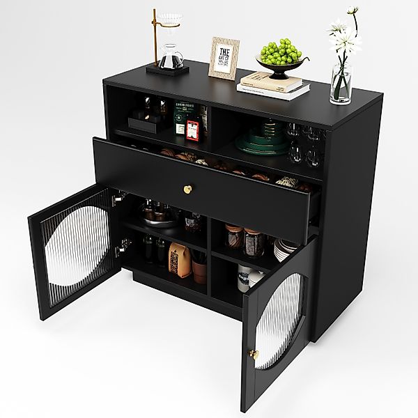 HAUSS SPOLE Sideboard Küchenschrank mit Glastüren, günstig online kaufen