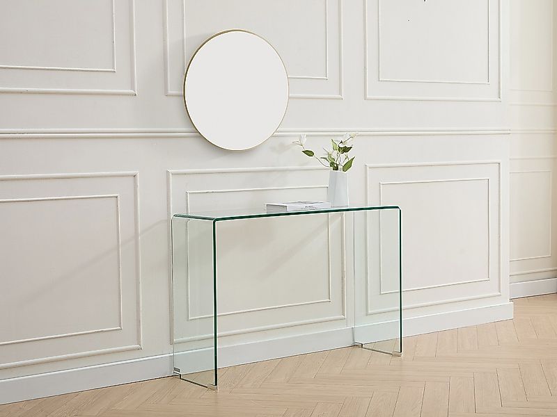 Wandkonsole - gebogenes Sicherheitsglas - Transparent - ALONZO günstig online kaufen