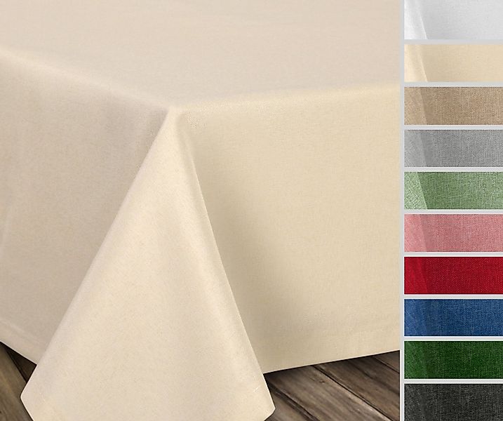 Beautex Tischdecke Fleckenabweisende bügelfreie Tischdecke mit Lotuseffekt, günstig online kaufen