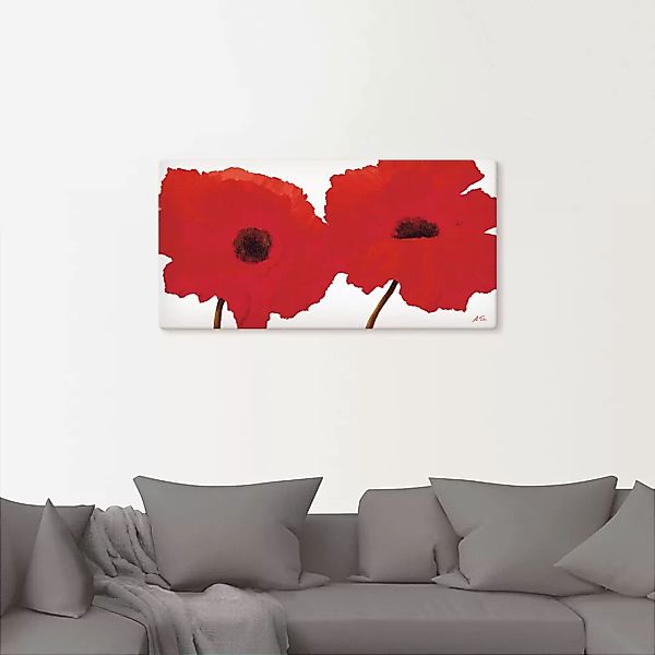 Artland Wandbild "Roter Mohn II", Blumen, (1 St.), als Alubild, Outdoorbild günstig online kaufen