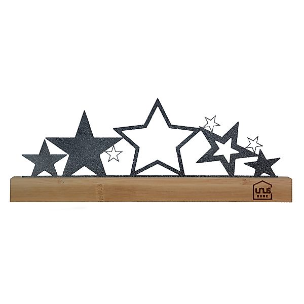 UNUS HOME Kerzenhalter Sterne-Aufsteller (Schwarz), Sterne-Silhouette günstig online kaufen