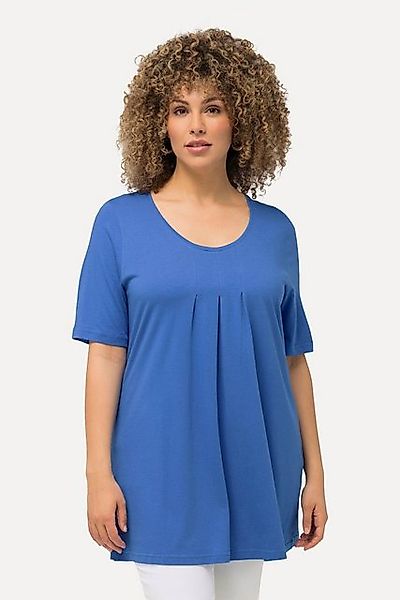 Ulla Popken T-Shirt T-Shirt Zierfalten A-Linie Rundhals Halbarm Modal günstig online kaufen