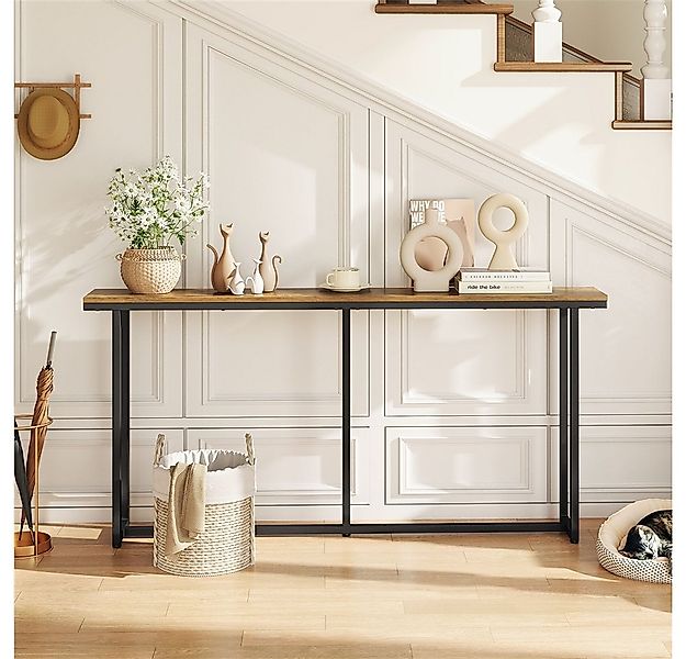 Yaheetech Konsolentisch Flurtisch 160 cm Länge, Schlichter Wandtisch Sofati günstig online kaufen