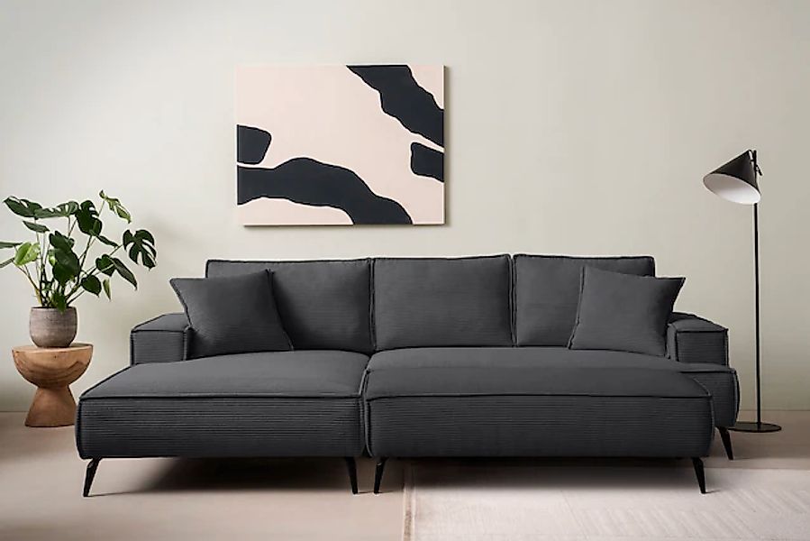 Home affaire Sitzgruppe »TVINNU, Polsterecke L-Form, Schlaffunktion, mit Ho günstig online kaufen