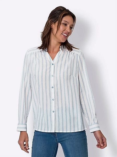 Sieh an! Klassische Bluse Druckbluse günstig online kaufen