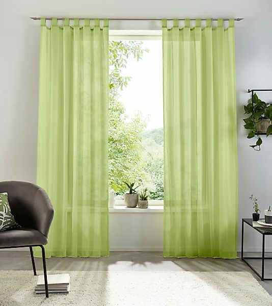 my home Gardine »XANA mit Ösen, Kräuselband oder Schlaufen« Schlaufen 1 Stk günstig online kaufen