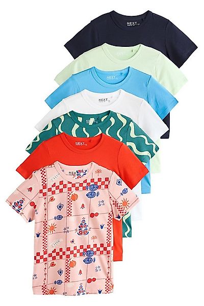 Next T-Shirt Basic T-Shirts aus 100 % Baumwolle, 7er-Pack (7-tlg) günstig online kaufen