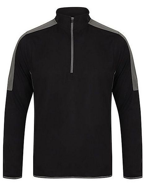 Finden+Hales Sweatshirt Adults 1/4 Zip Midlayer With Contrast Panelling günstig online kaufen