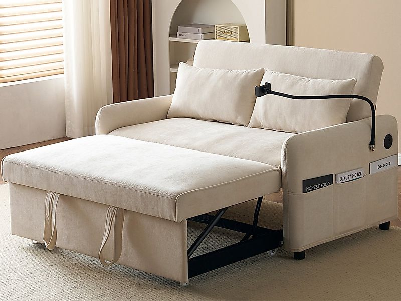 KLAM HOME Schlafsofa Doppel-Klappschlafsofa Bettsofa mit Schlaffunktion Sof günstig online kaufen