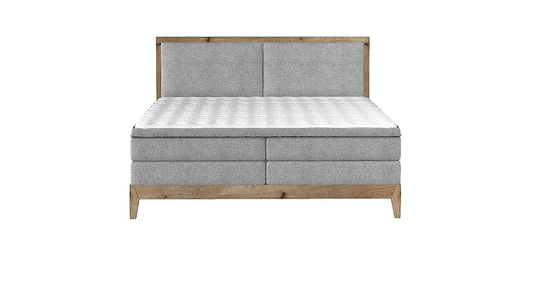 Sofa Dreams Boxspringbett Lille, Webstoff, grau, günstig online kaufen