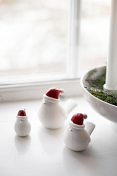 Storefactory Weihnachtsfigur Vogel Elin aus Keramik mit Weihnachtsmütze, De günstig online kaufen