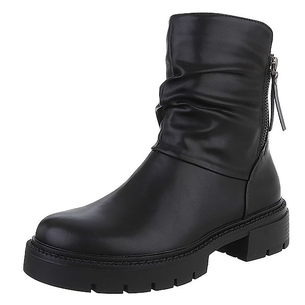 Ital-Design Modische Stiefeletten mit geschopftem Schaft günstig online kaufen