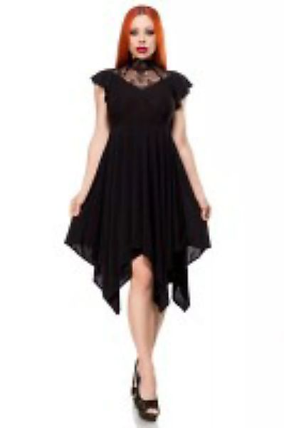 Hochgeschlossenes Kleid mit Flügelärmelchen günstig online kaufen