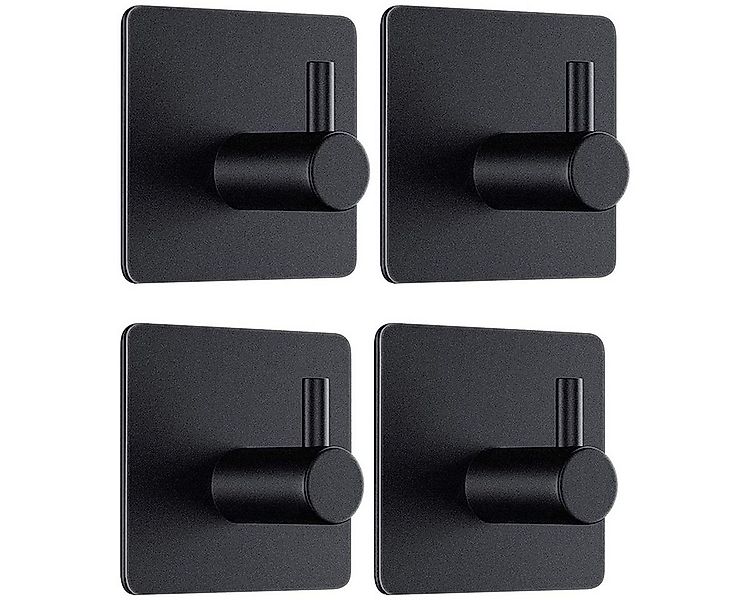 zggzerg Handtuchhaken 4 Stück Klebehaken Handtuchhalter Schwarz Ohne Bohren günstig online kaufen