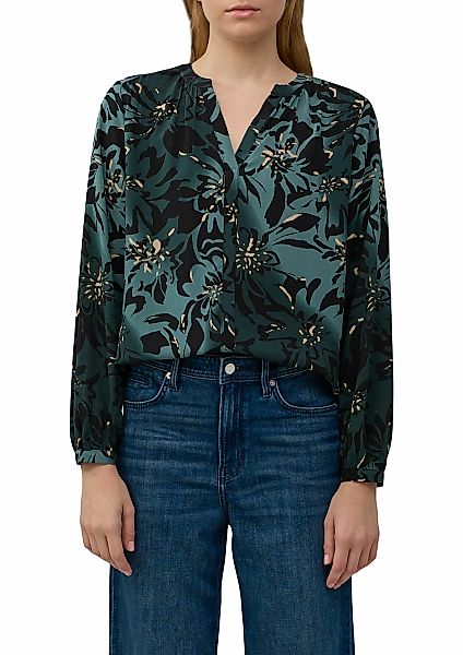 s.Oliver Langarmbluse Bluse Tunikabluse aus Viskosemix mit All-over-Print günstig online kaufen