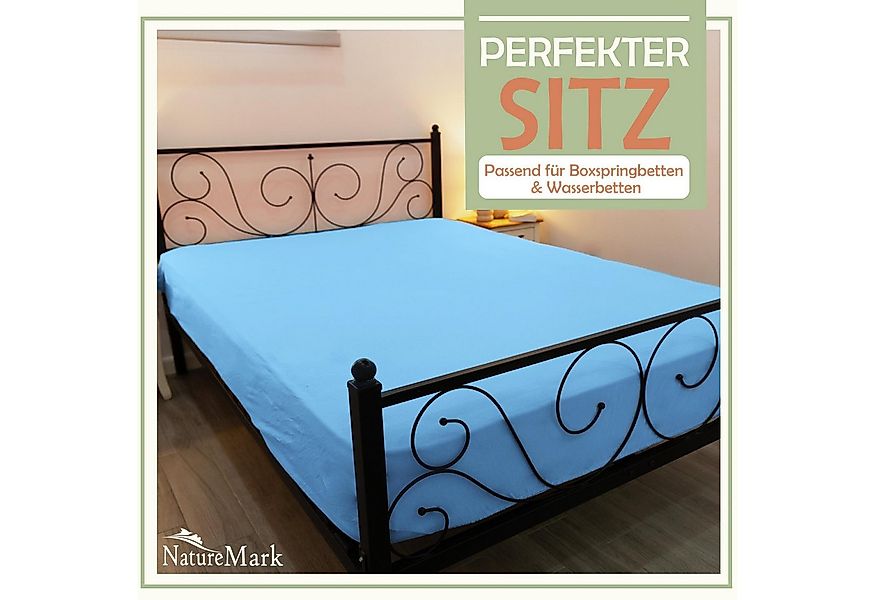 NatureMark Spannbettlaken 2er-Set Mikrofaser Spannbetttuch, Polyester, Gumm günstig online kaufen