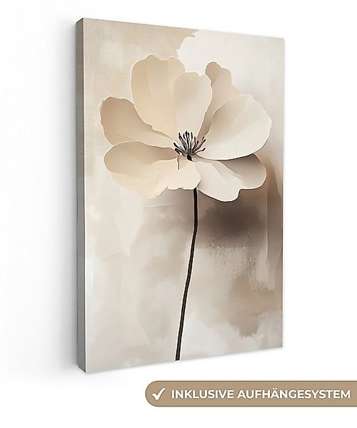 OneMillionCanvasses® Leinwandbild Blume - Beige - Farbe - Schatten, Fotodru günstig online kaufen