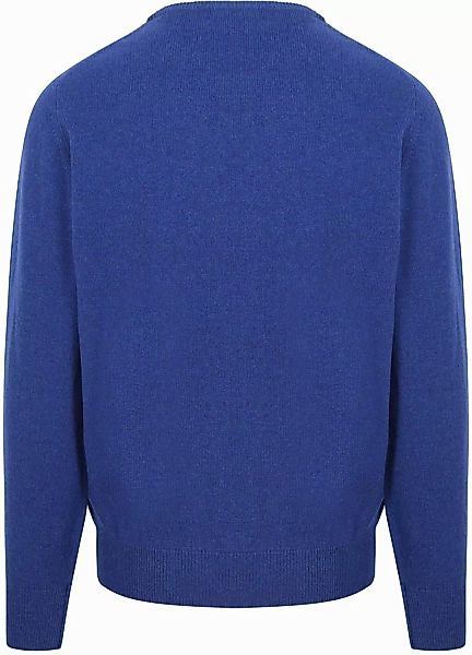 William Lockie O-Auschnitt Pullover Lammwolle Blau - Größe XL günstig online kaufen