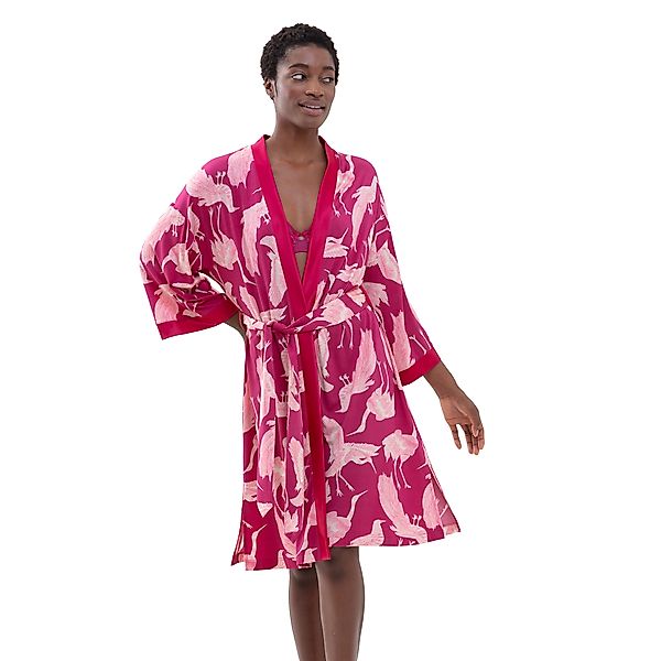 Damen Kimono Bademantel Kranich Print "Kyra" günstig online kaufen