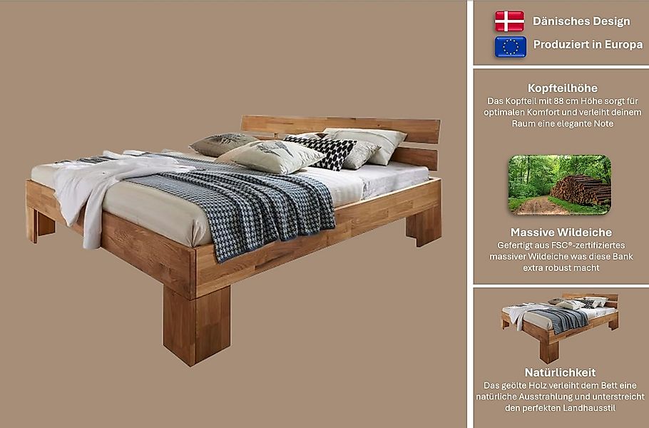 Home affaire Massivholzbett Tommy, Futonbett, aus Massive FSC-zertifizierte günstig online kaufen