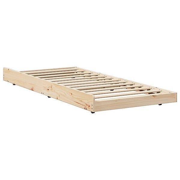 vidaXL Bett Natürlicher Bettrahmen Natur Kiefer-Massivholz 80 x 200 cm (1-t günstig online kaufen