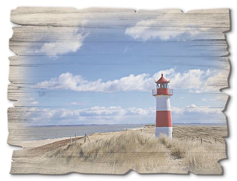 Artland Holzbild Leuchtturm Sylt, Gebäude (1 günstig online kaufen