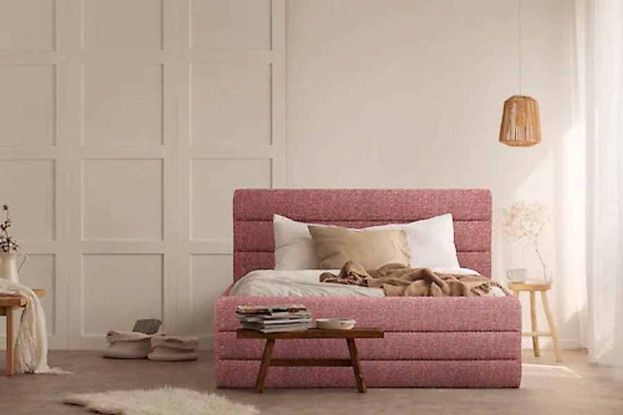 OTTO products Polsterbett "Merrit" Quernaht im Kopf- und Fußteil, in 5 Brei günstig online kaufen