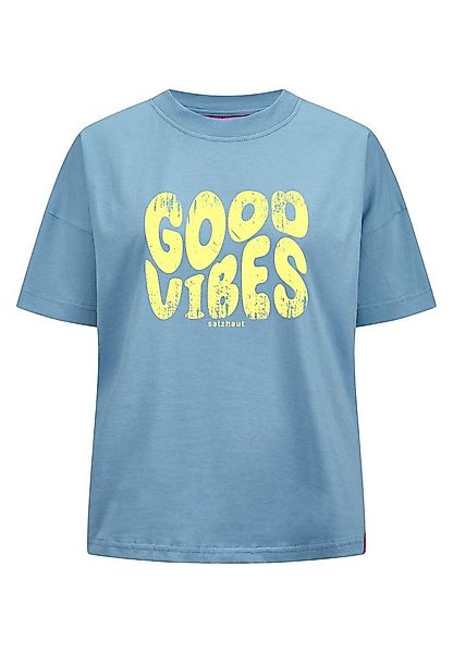 salzhaut T-Shirt LEEV - GOOD VIBES Damen Relaxed-Fit Endlich wieder Sommer! günstig online kaufen